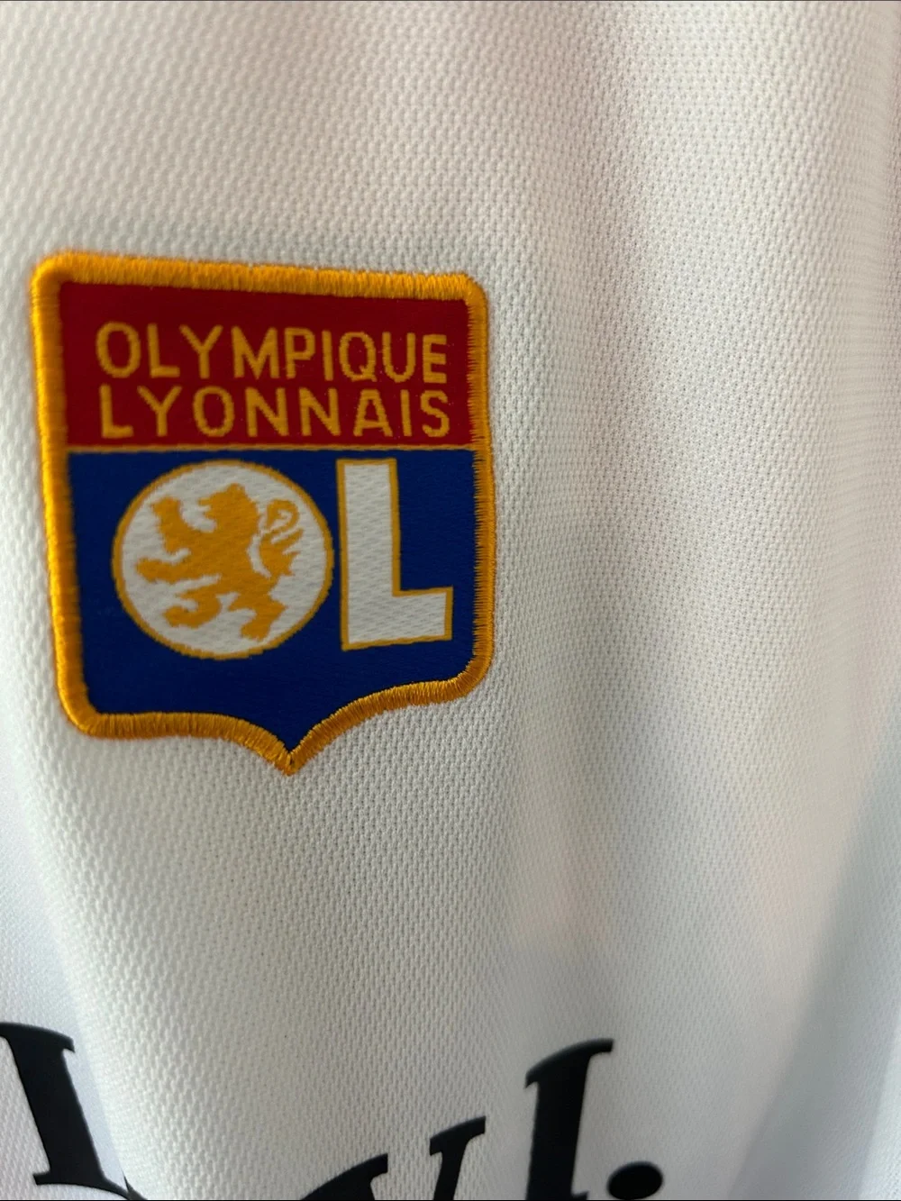adidas White Soccer Jersey with Red and Blue Trim